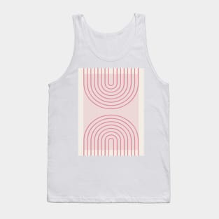 Pink Abstract Preppy Y2k Maximalist Design Tank Top